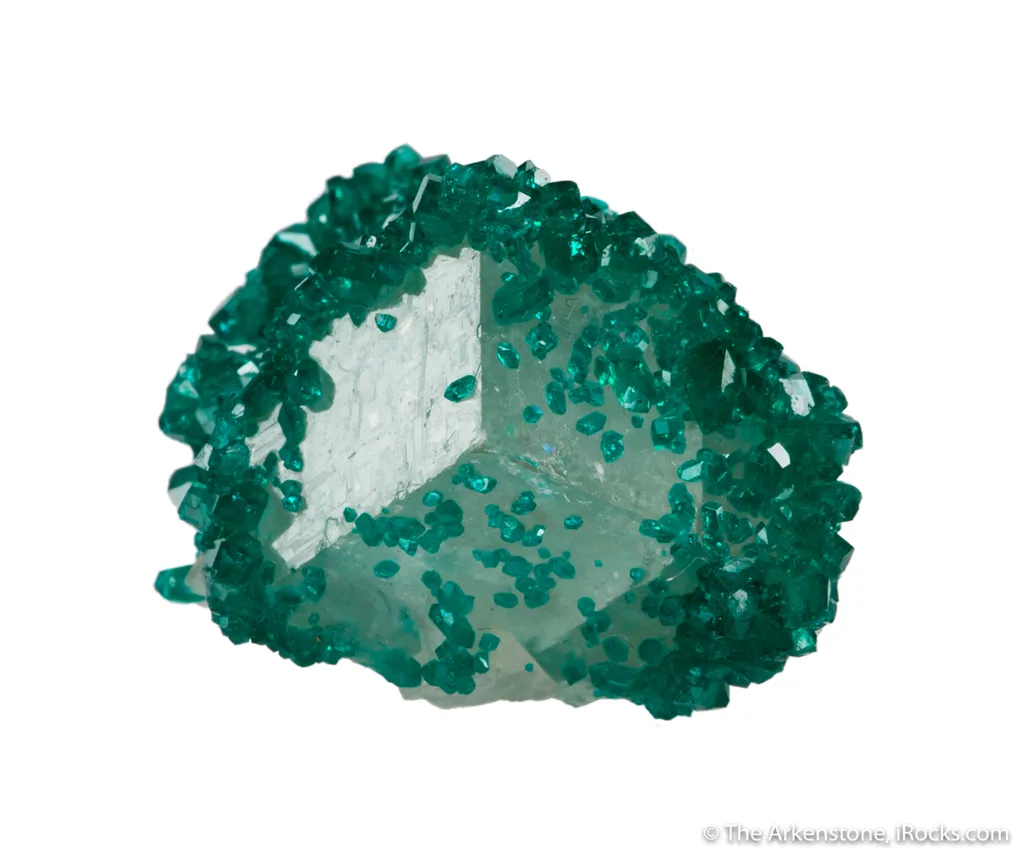 Dioptase on Calcite - image 2