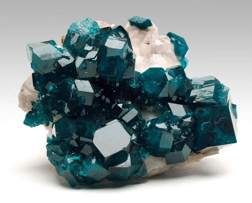 Dioptase on Calcite - image 1