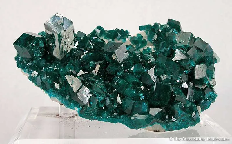 Dioptase on Calcite - image 2