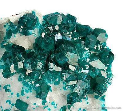 Dioptase on Calcite - image 2