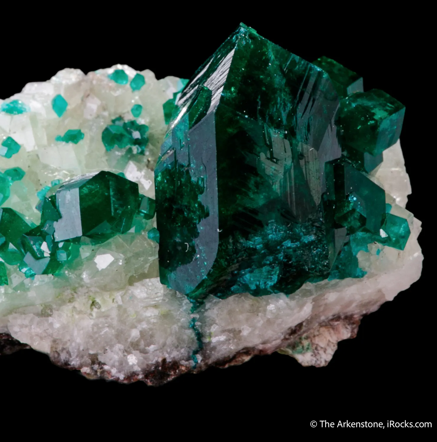 Dioptase on Calcite - image 5