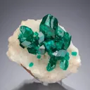 DIOPTASE on CALCITE - image 1