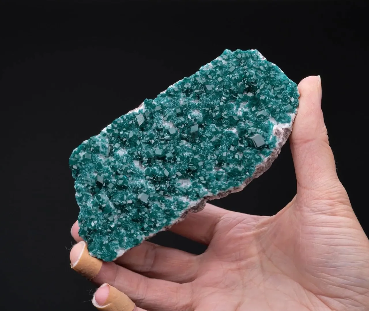 Dioptase on Calcite - image 2