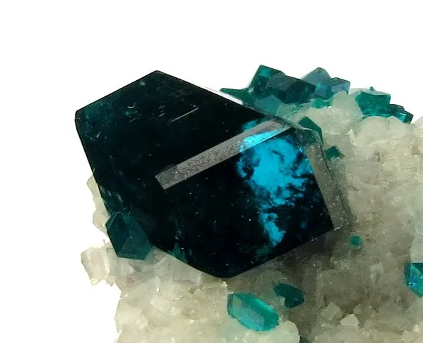 Dioptase on Calcite - image 1