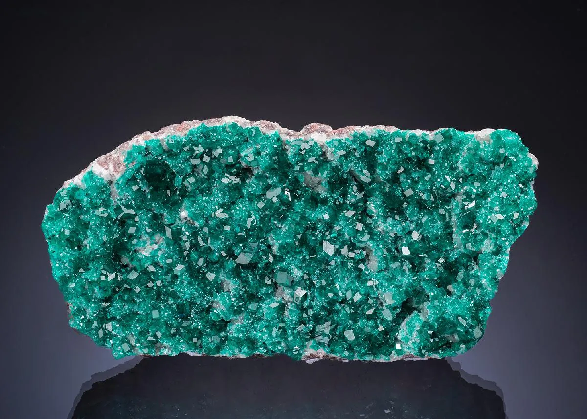 Dioptase on Calcite - image 1