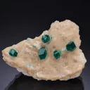 Dioptase on Calcite - image 1