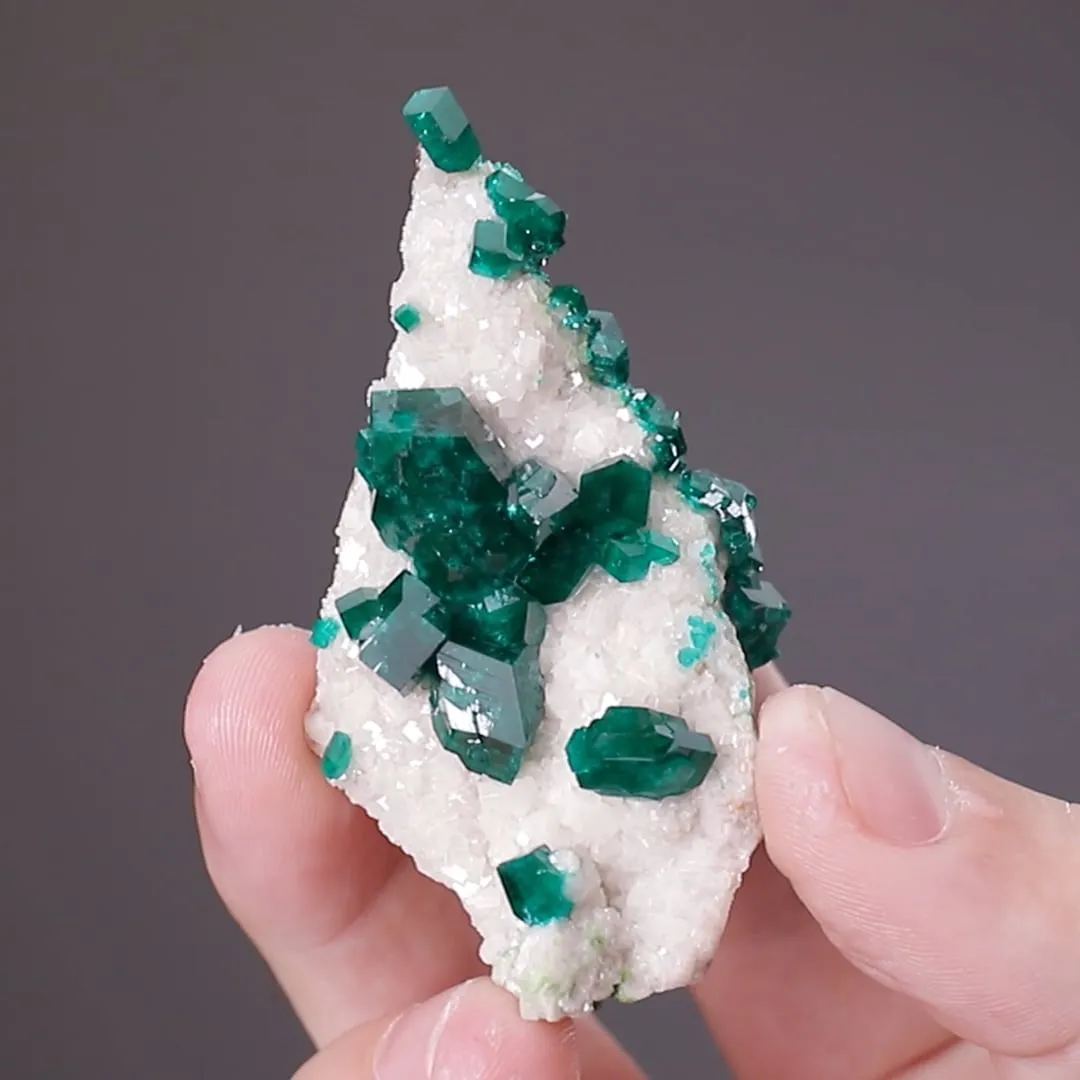 Dioptase on Calcite - image 2