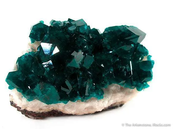 Dioptase on Calcite - image 1