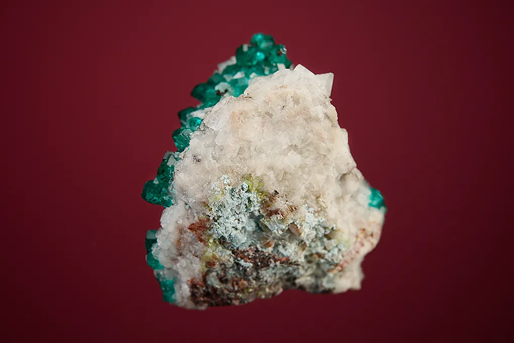 Dioptase on Calcite - image 2