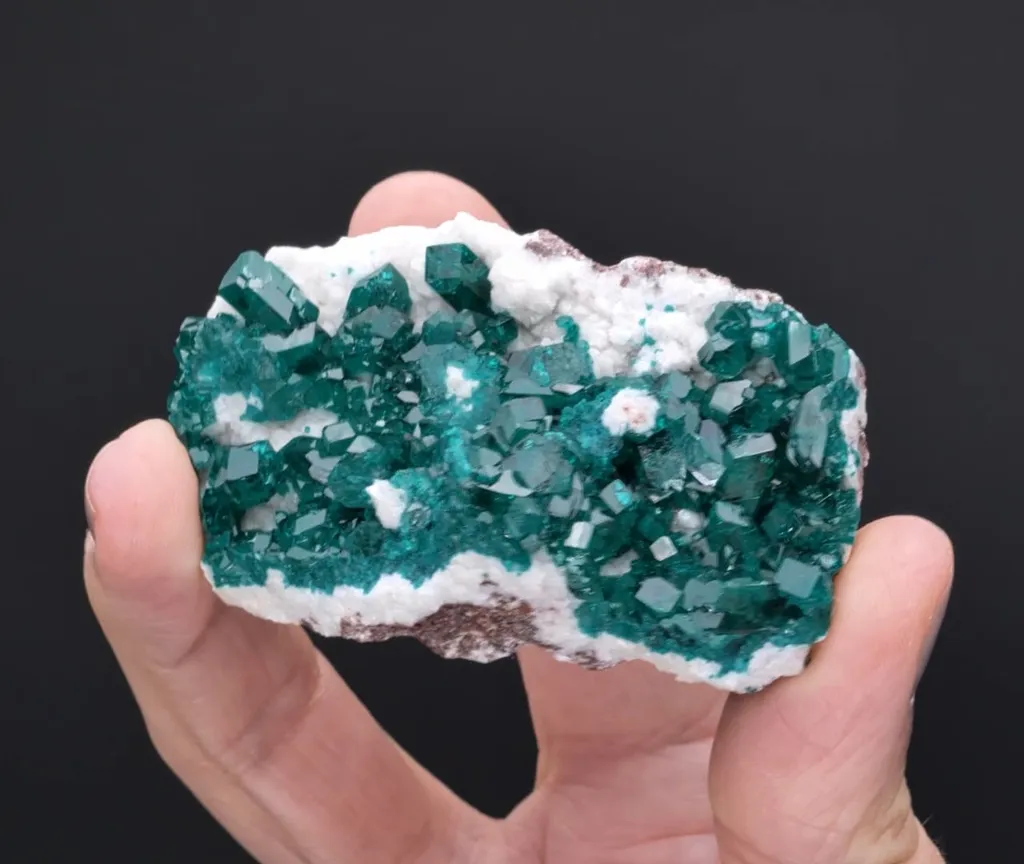 Dioptase on Calcite - image 2