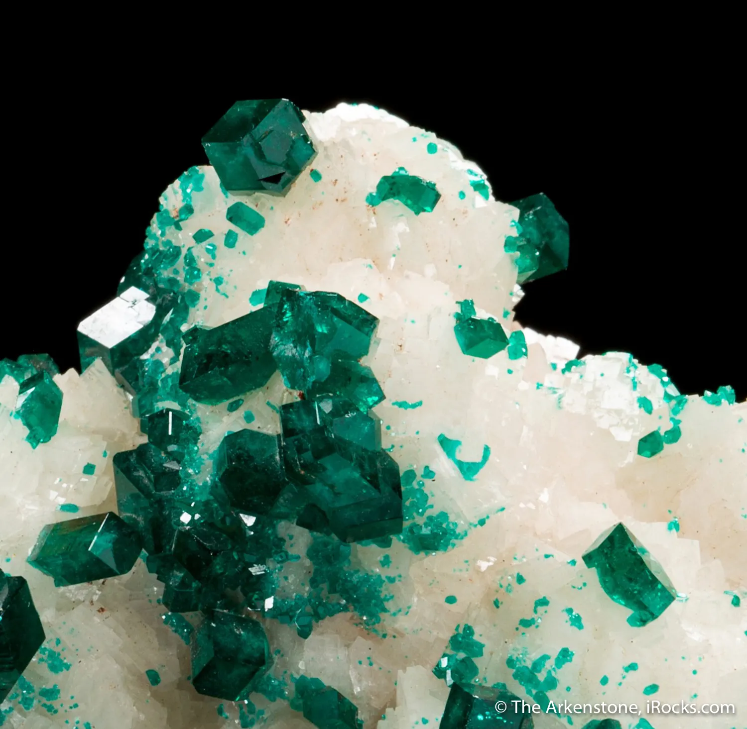 Dioptase on Calcite - image 3