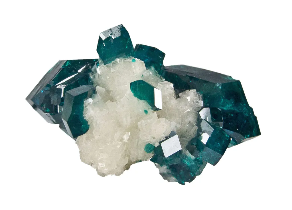 Dioptase on Calcite - image 3