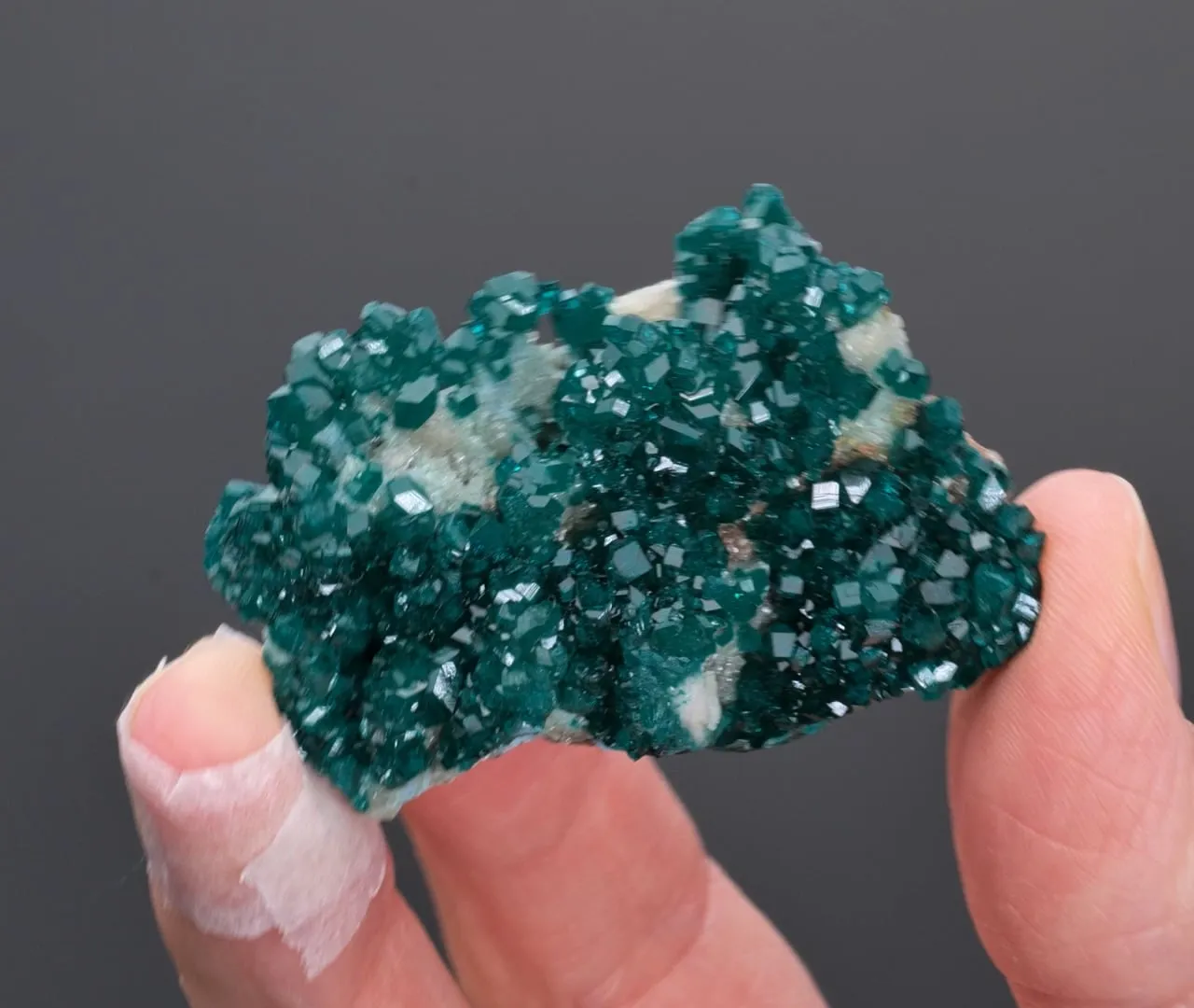 Dioptase on Calcite - image 2