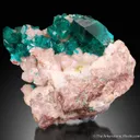 Dioptase on Calcite - image 1