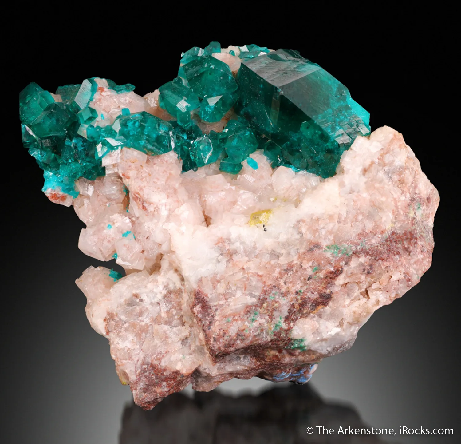 Dioptase on Calcite - image 1
