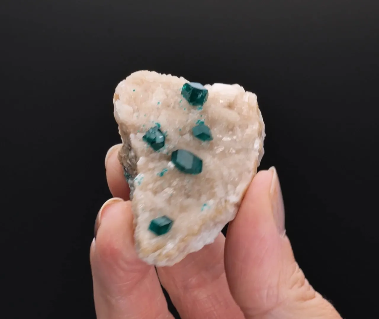 Dioptase on Calcite - image 2