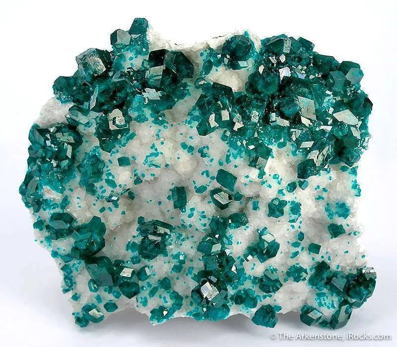 Dioptase on Calcite - image 1
