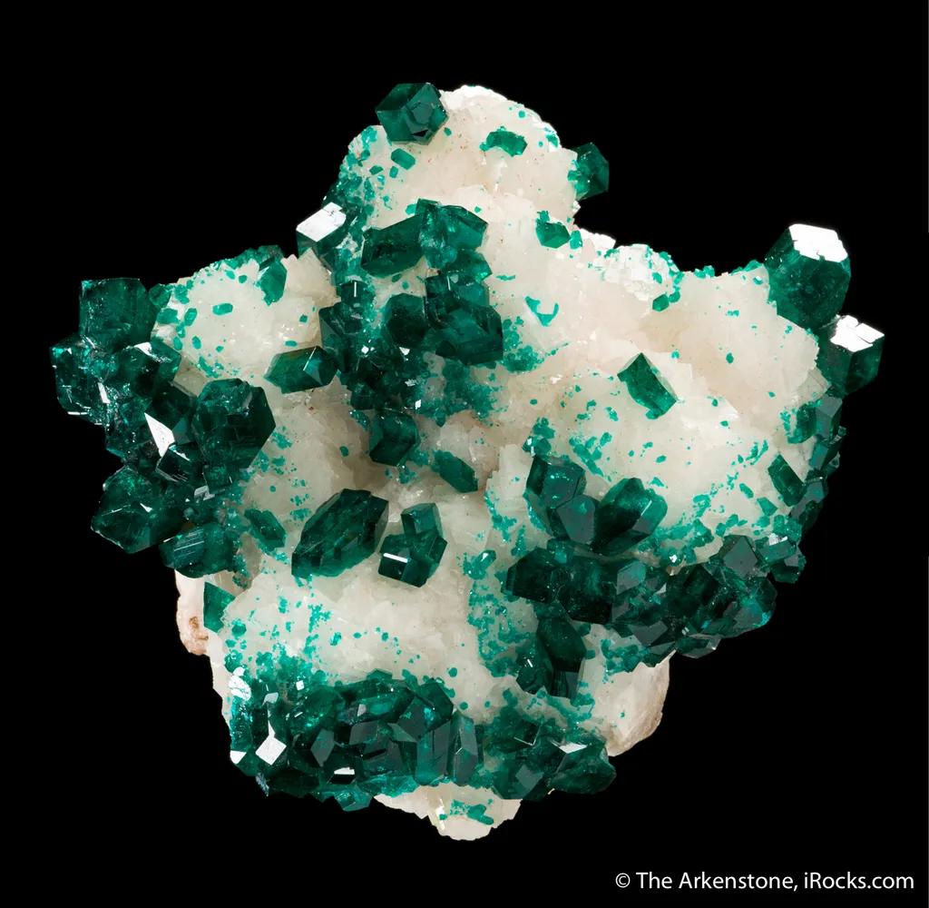 Dioptase on Calcite image