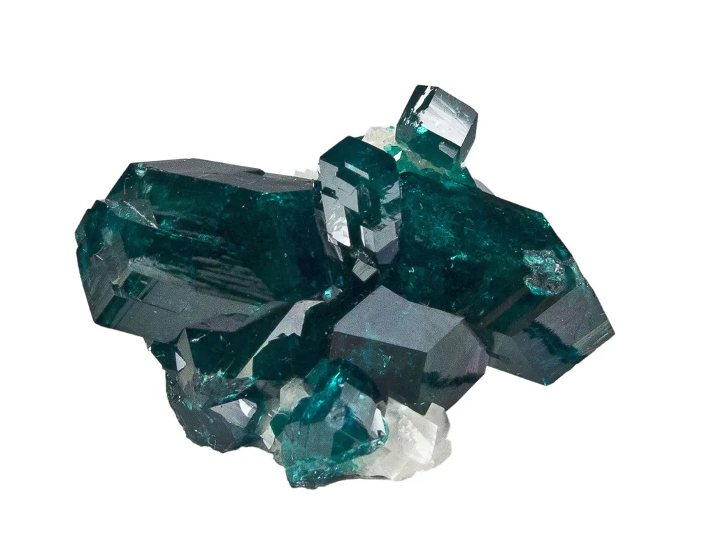Dioptase on Calcite image