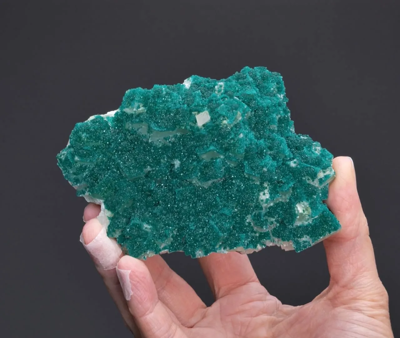 Dioptase on Calcite - image 2