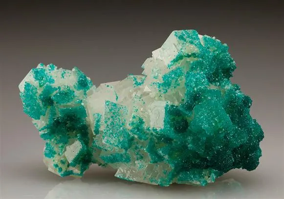 Dioptase on Calcite - image 1