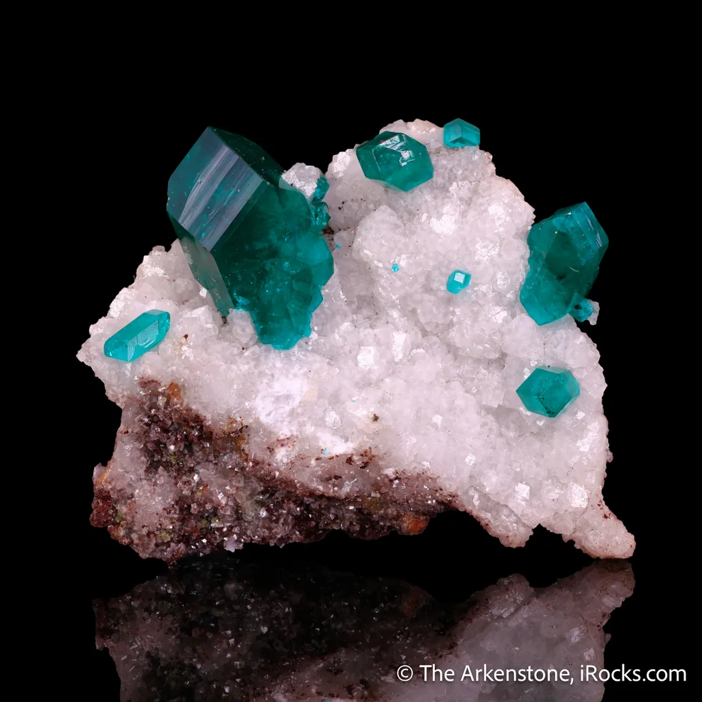 Dioptase on Calcite image