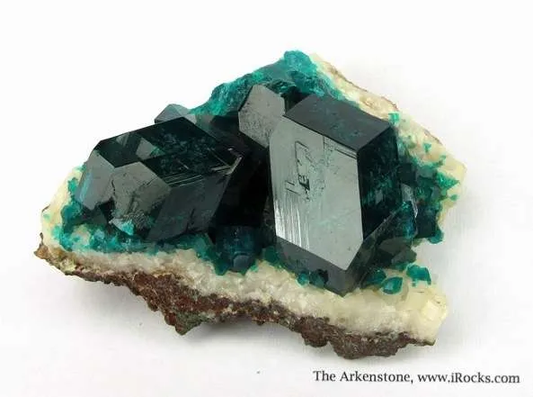 Dioptase on Calcite image