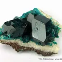 Dioptase on Calcite - image 1