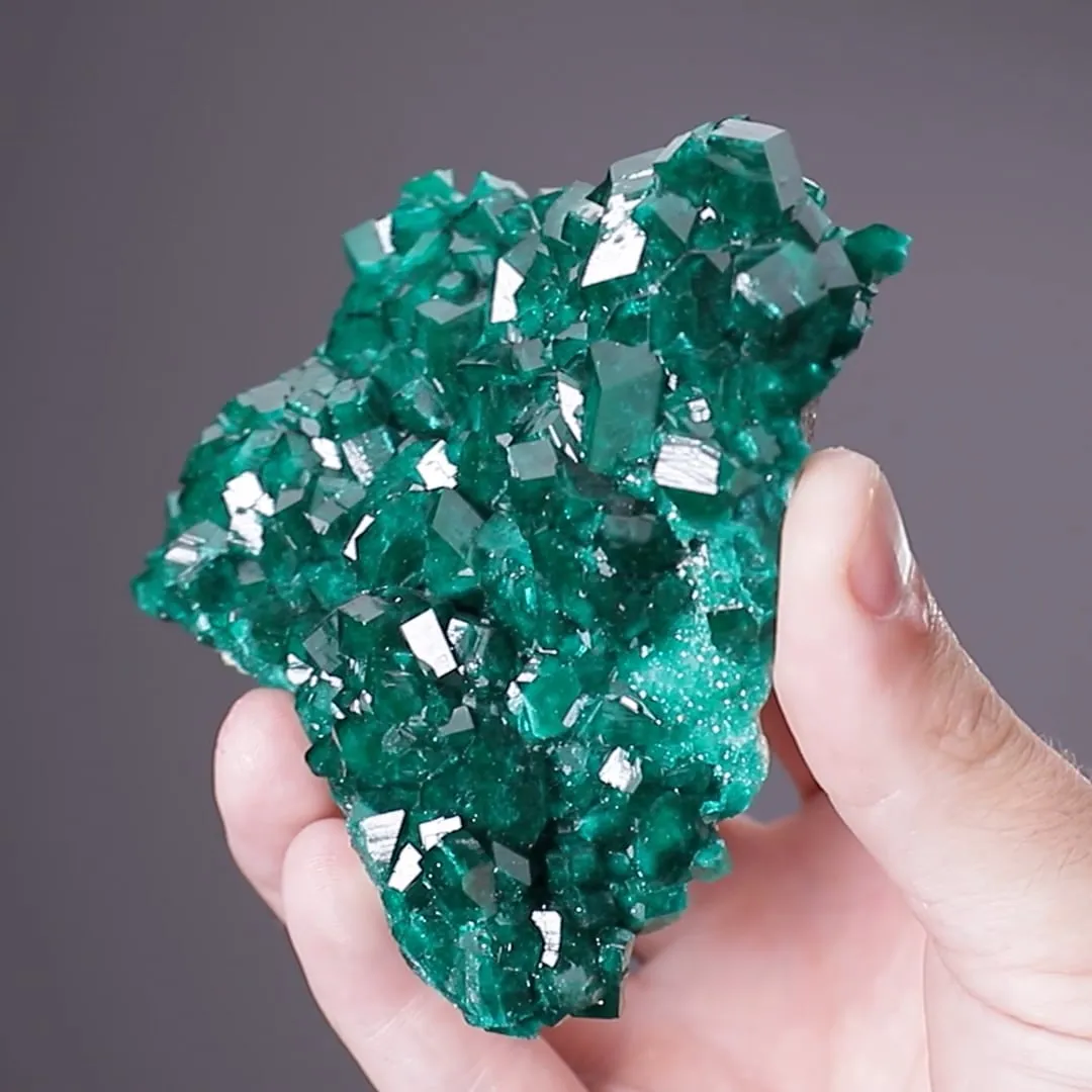 Dioptase on Calcite - image 2