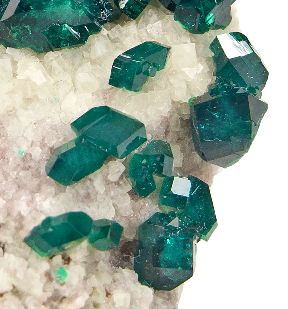 Dioptase on Calcite - image 2