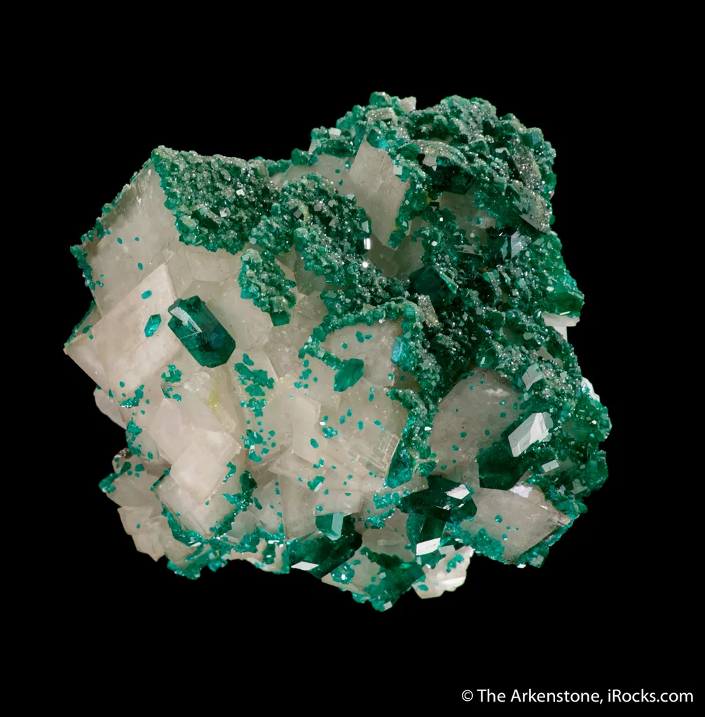 Dioptase on Calcite image