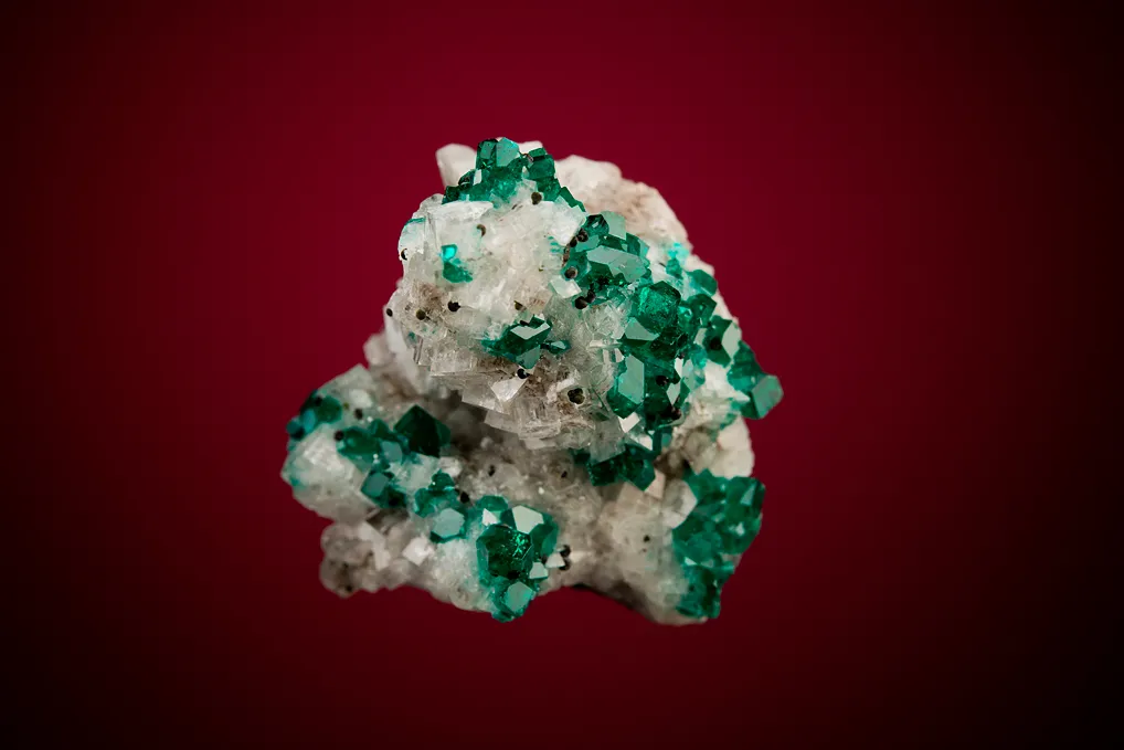 Dioptase on Calcite image