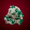 Dioptase on Calcite - image 1