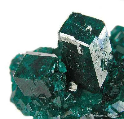 Dioptase on Calcite - image 3