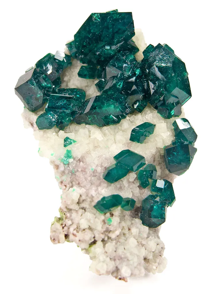 Dioptase on Calcite image