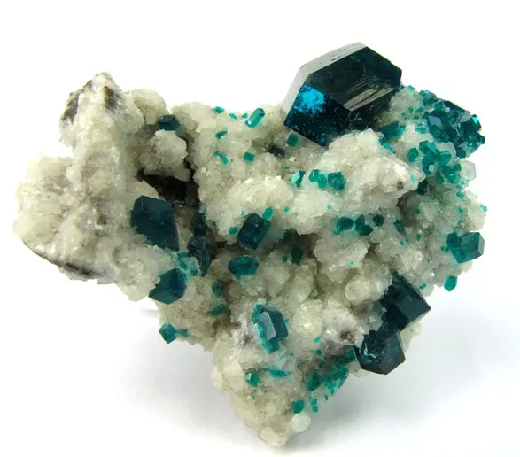Dioptase on Calcite - image 2