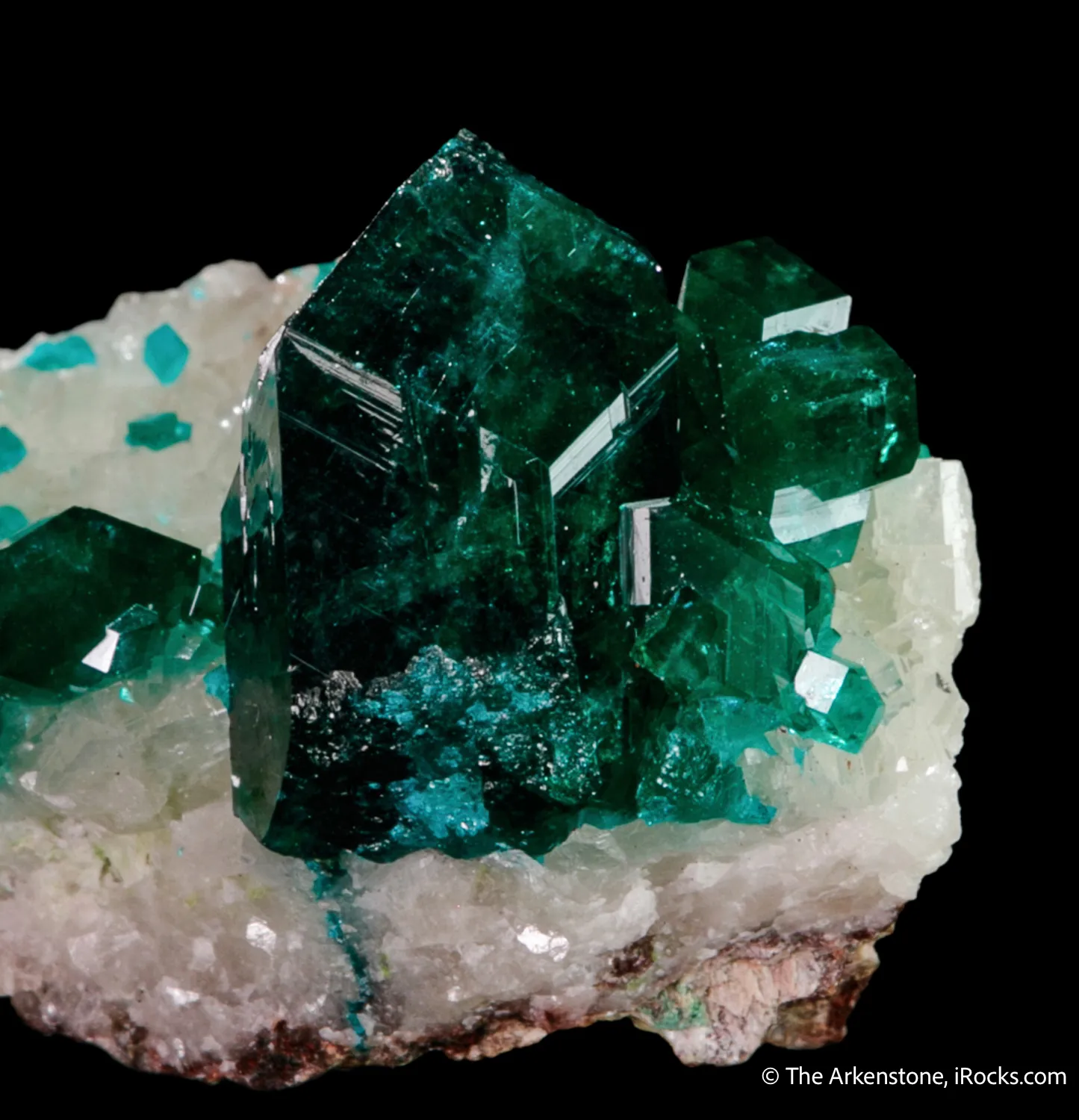 Dioptase on Calcite - image 6