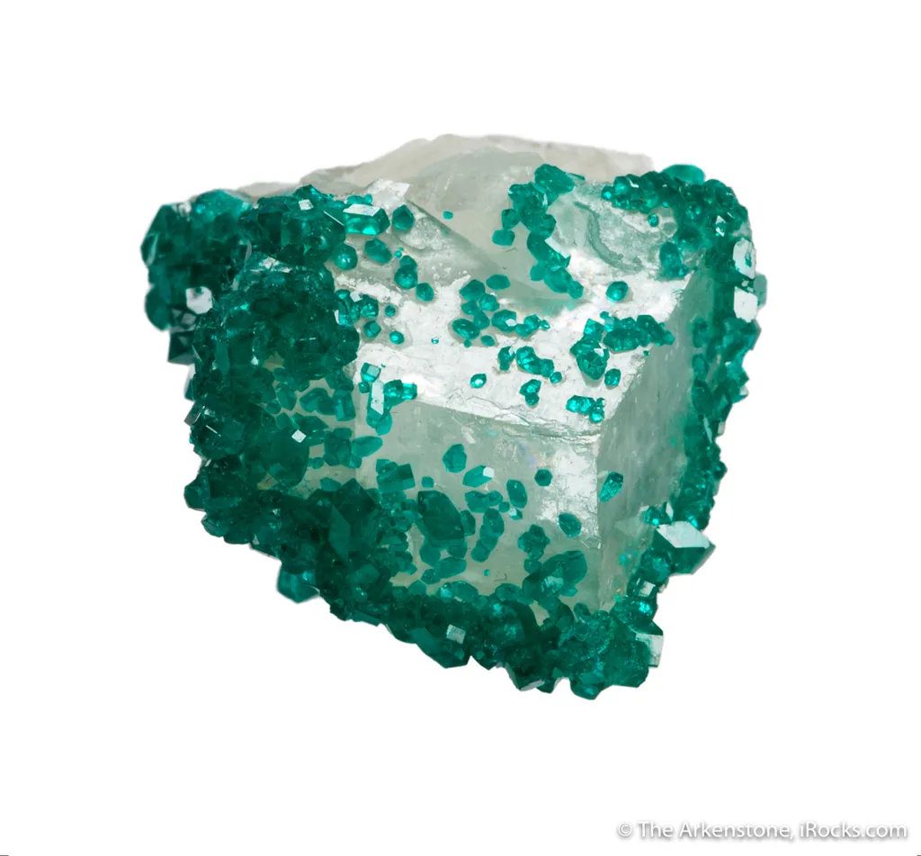 Dioptase on Calcite - image 3