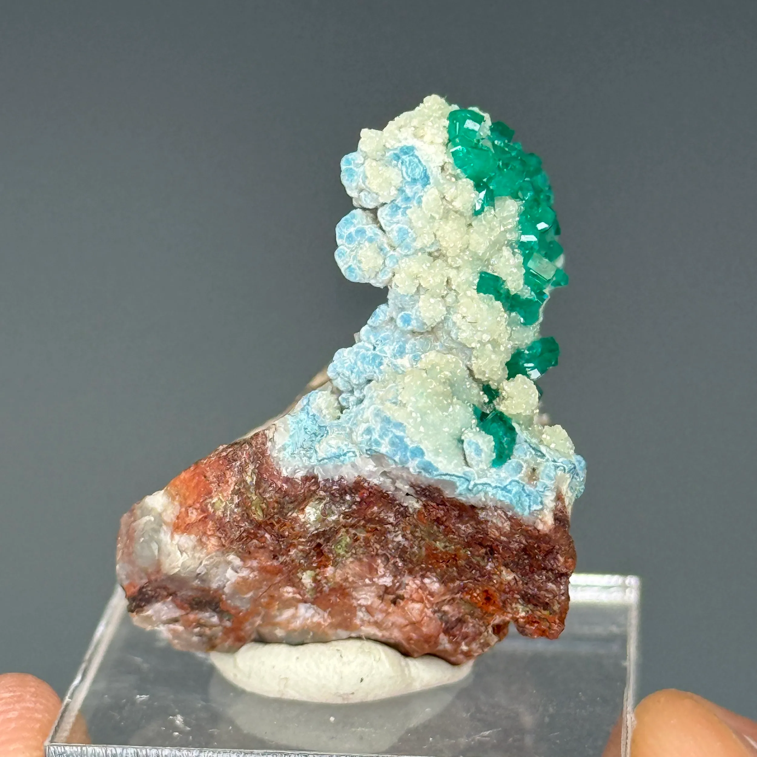 Dioptase on Calcite - image 2