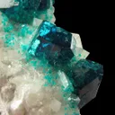 Dioptase on Calcite (fluor.) - image 4