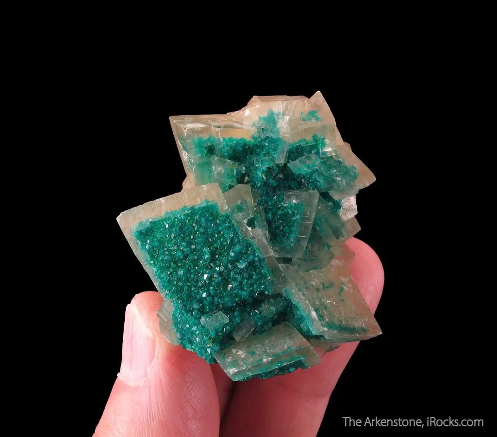 Dioptase on Calcite (fluorescent) - image 4