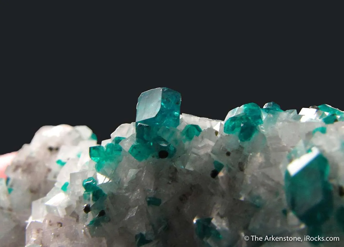Dioptase on Calcite (fluorescent) - image 3