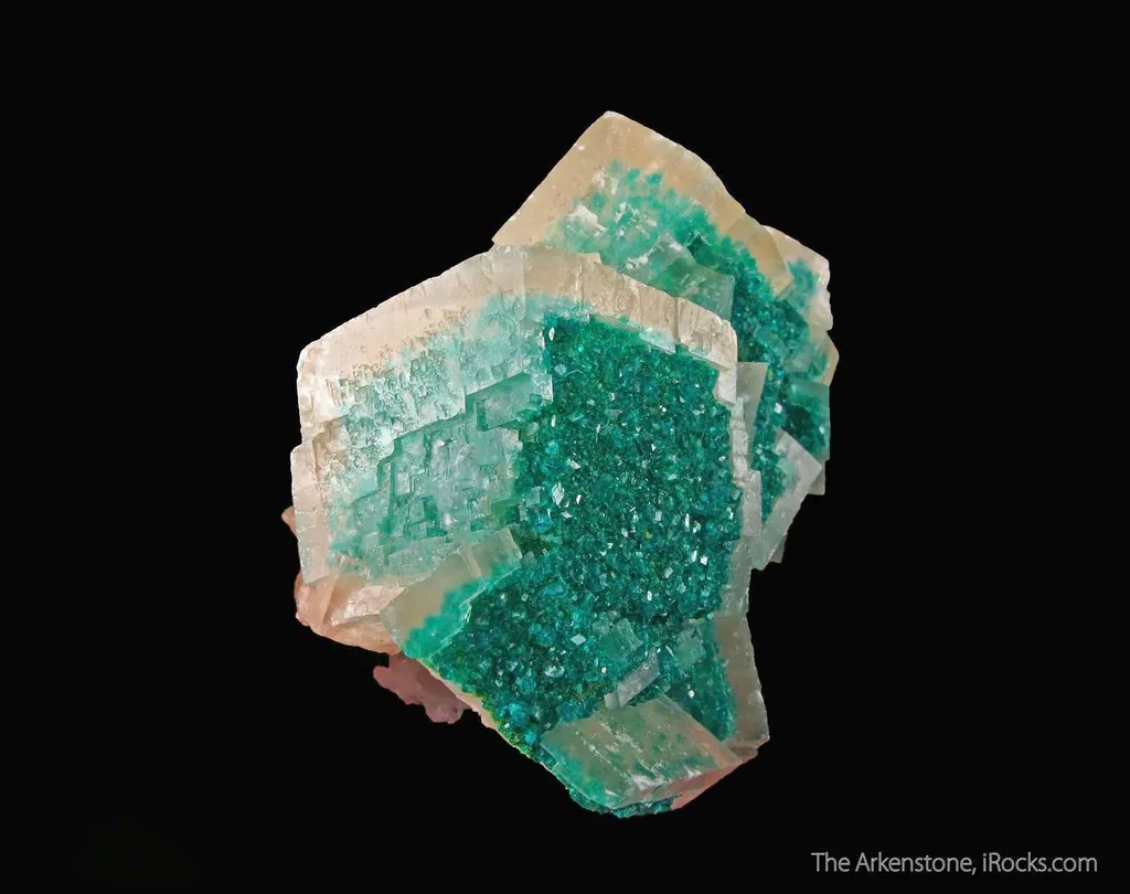 Dioptase on Calcite (fluorescent) - image 3