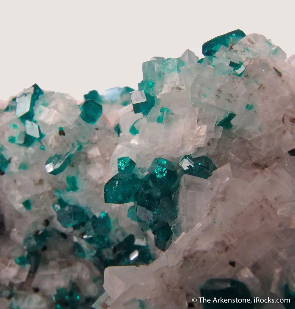 Dioptase on Calcite (fluorescent) - image 2
