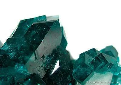 Dioptase on Calcite Rhombohedra - image 2