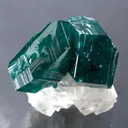 Dioptase on Calcite (Superb, Award Winning Tn) - image 2
