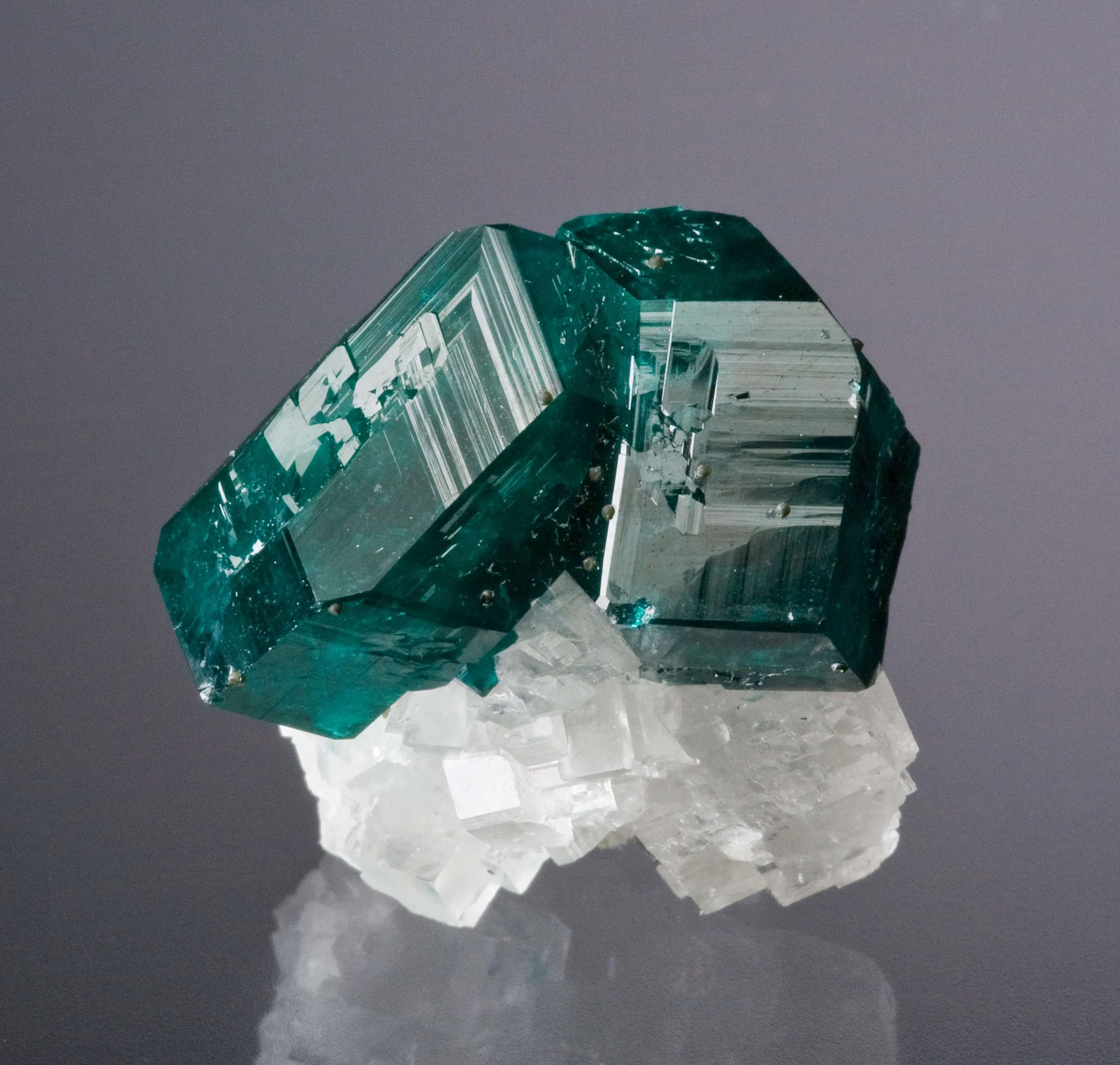 Dioptase on Calcite (Superb, Award Winning Tn) - image 1