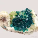 Dioptase on Calcite with Duftite - image 2