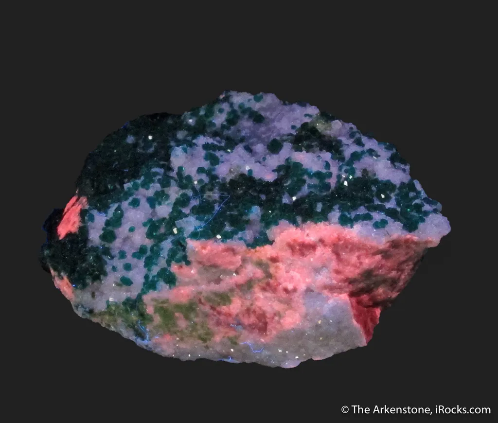 Dioptase on Calcite, with Duftite - image 14