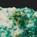 Dioptase on Calcite, with Duftite - image 1
